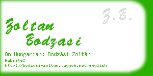 zoltan bodzasi business card